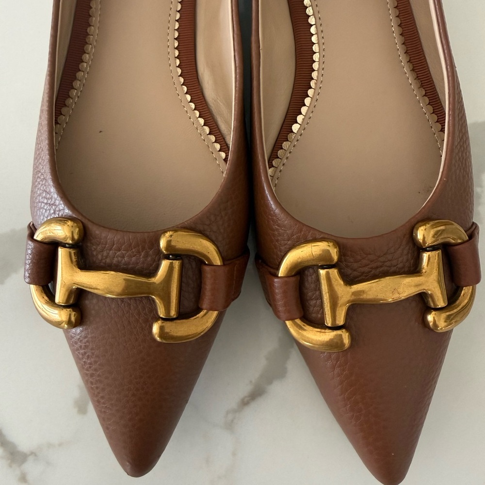 Boden Iris Snaffle Ballet Flats-Brown-Size 38 - Picture 10 of 11